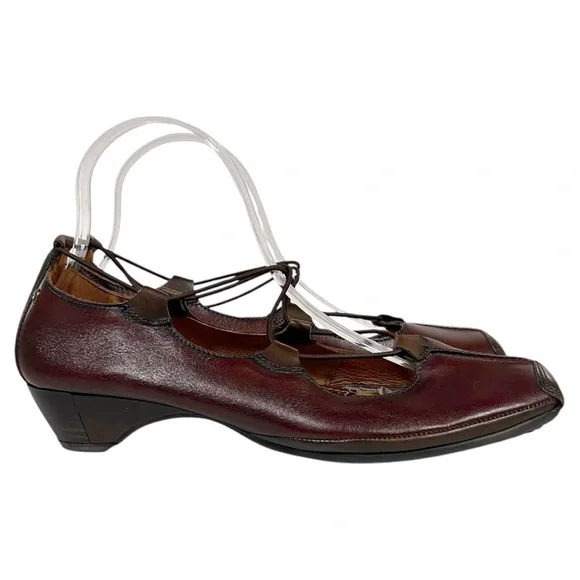 Pikolinos Gandia Leather Slip On Shoes in Garnet/Olmo Size 10 (41) - Picture 4 of 11